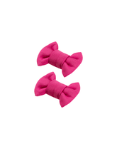 Magenta Bow Clips